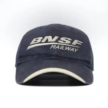 BNSF RAILWAY 레일로드 캡 자수 구제 의류 네이비