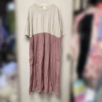 사만사 모스모스 도킹 원피스 빨간색 깅엄