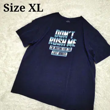 빅 실루엣] 해외 구제 의류 DOM 티셔츠 프린트 T 네이비 XL