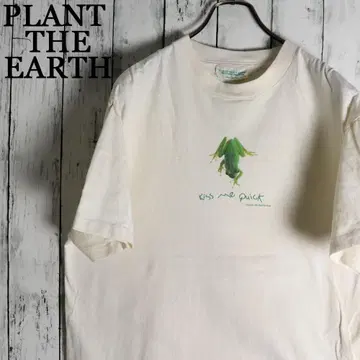 90s USA제 PLANT THE EARTH 개구리 애니멀 아트 티셔츠