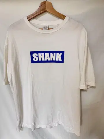 SHANK 로고 화이트 티셔츠 L 사이즈