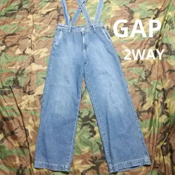 GAP 2WAY 서스펜더 와이드 데님 팬츠