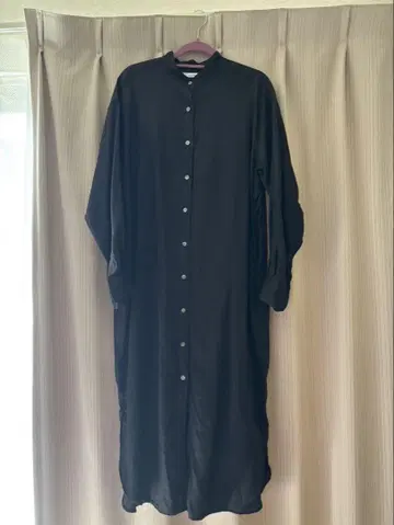 블랙 긴팔 셔츠 원피스