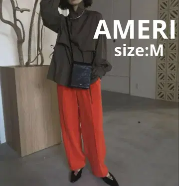 AMERI 아메리 2WAY BASIC STRAIGHT PANTS 빨간색