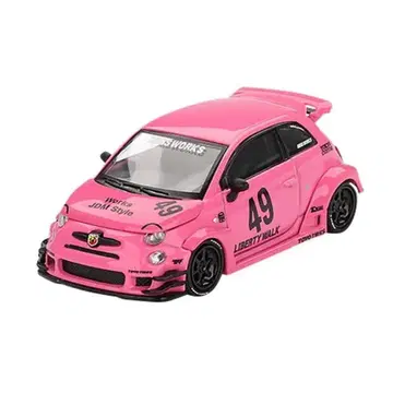 1/64 핑크 아바르트 우측 핸들 595 미니 GT (Y191)