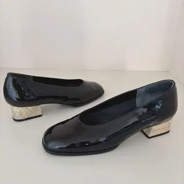 BOB'S FIT MARKET 에나멜 펌프스 스퀘어토 블랙