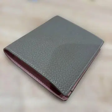 BONAVENTURA 두겹 지갑 그레이 핑크