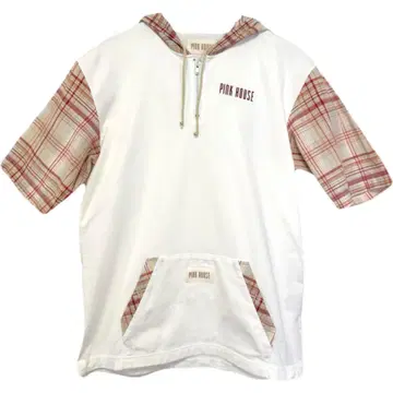 PINKHOUSE 체크 무늬 배색 티셔츠