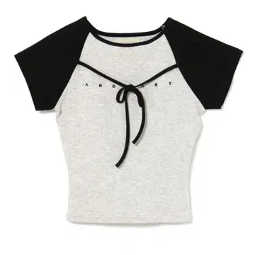 andmary 앤드 마리 alma ribbon tops 그레이