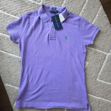 새상품 Ralph Lauren 스키니 핏 피케 셔츠 M 보라색