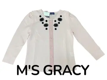 M'S GRACY 가디건 핑크색 8부 소매 택 포함 새상품