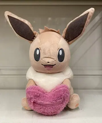 반다이 봉제 인형 파우치 푹신푹신 하트 포켓몬스터 이브이