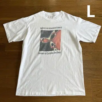 90s USA제 SCIENCE 티셔츠 L 화이트 캘리포니아 대학 코튼