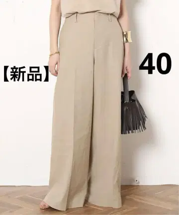 AP STUDIO 듀얼 와이드 팬츠 베이지 40