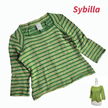 시빌라 Sybilla 멀티 보더 코튼 소재 긴팔 상의 84578