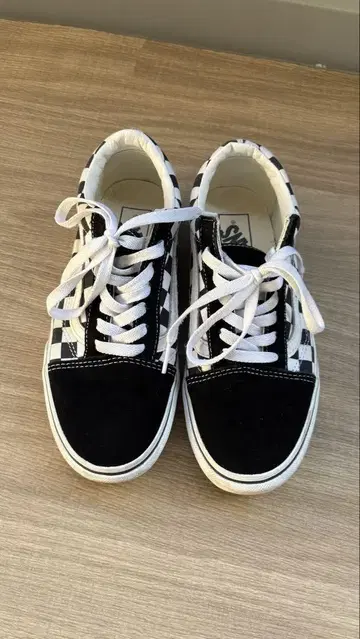 Vans 체커 패턴 스니커즈 블랙/화이트