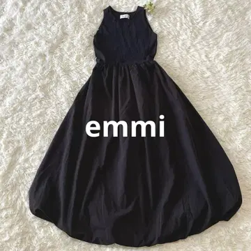 emmi 에미 도킹 원피스 리브 니트 블랙 2웨이 M