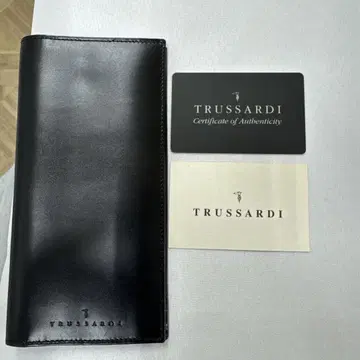 TRUSSARDI 블랙 접이식 지갑