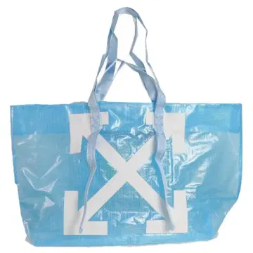 Off-White 비닐 토트 블루
