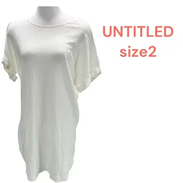 언타이틀 화이트 화이트 롱 블라우스 오픈 여성용 size2