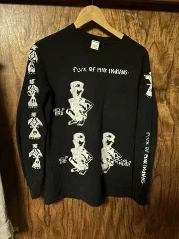 FLUX OF PINK INDIANS 블랙 롱 슬리브 티셔츠