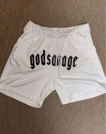 godsavage 화이트 숏팬츠 XL
