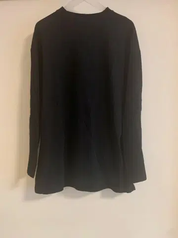 Nothing Nowhere 블랙 긴팔 티셔츠 사이드 슬릿