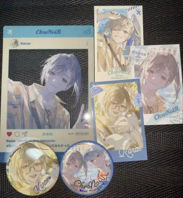니지산지 ChroNoiR 카노 BlueMemories 캔뱃지 클리어 카드