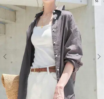SLOBE IENA Li/C 레귤러 셔츠 그레이