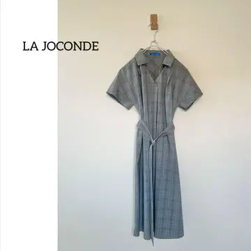 새상품급 LA JOCONDE 마담 조콘다 글렌체크 스키퍼 원피스