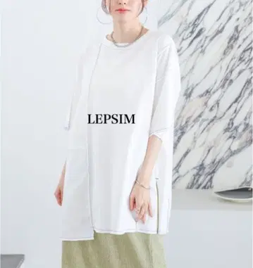 LEPSIM 사이드 슬릿 리메이크 티셔츠