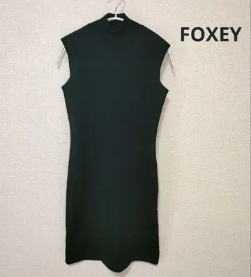 FOXEY 슬리브리스 원피스 38 블랙