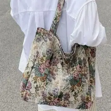 레트로 꽃무늬 숄더백 토트백 쇼핑백 캐주얼