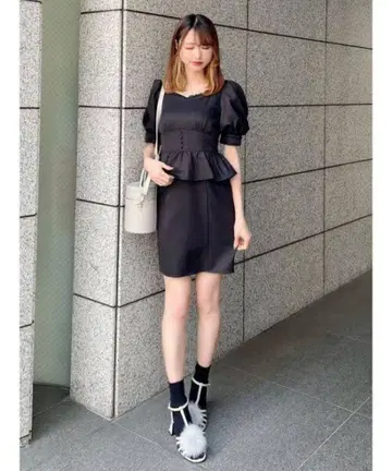 EATME 페플럼 레이디 원피스 이토미 S