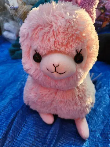 핑크 알파카 봉제 인형 약 35cm