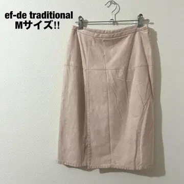 에프데 무릎 기장 스커트 타이트 스커트 핑크 M 나일론 일본제 예쁜