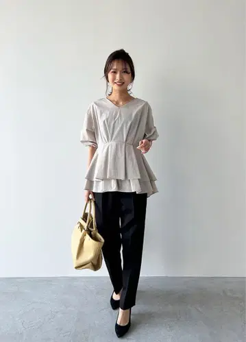LOUNIE 루니 [VERY 게재 상품] 페플럼 블라우스