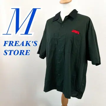 FREAK'S STORE 그린 반팔 셔츠 M 컬러 셔츠 로고 자수
