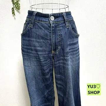 에드윈 하이 웨스트 팬츠 스트레이트 데님 다크 블루 size30