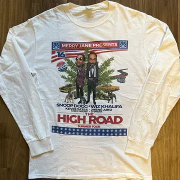 SNOOP DOGG WIZ KHALIFA 투어 롱 슬리브 티셔츠