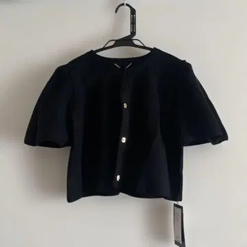 FRAY I.D 프레이 아이디 반팔 가디건 볼레로 블랙