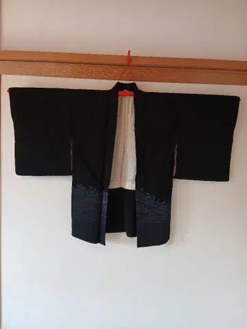 블랙 파도 무늬 겉옷