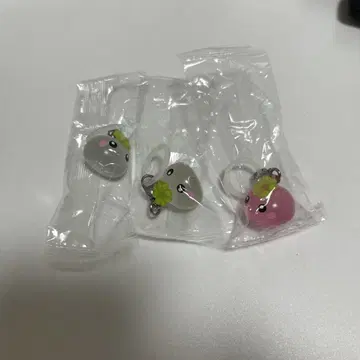 호페짱 메지루시 액세서리 핑크 화이트 3개 세트 가챠가챠