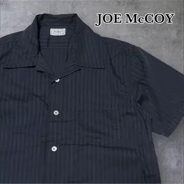 새상품급 JOE McCOY 도비 크로스 썸머 셔츠 오픈 카라 반팔 L