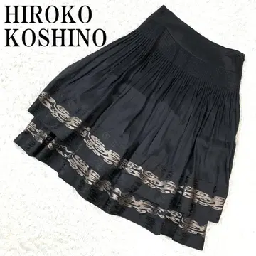 HIROKO KOSHINO 플레어 스커트 블랙 40 B670