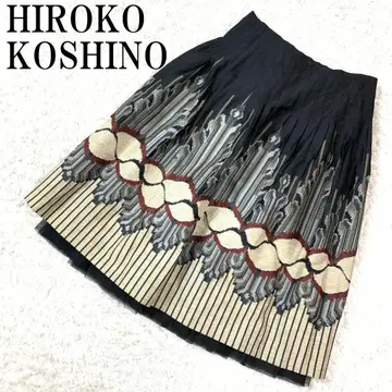 HIROKO KOSHINO 플레어 스커트 블랙 40 B672