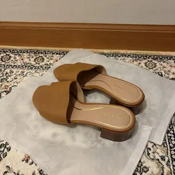 콜한 브라운 가죽 뮬 오픈토