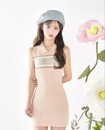 Darich 로고 아메스리 니트 미니 원피스