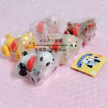 애니멀 멜로디 카 전 5종 세트 가챠 컴플리트 쿠오리아 태엽식
