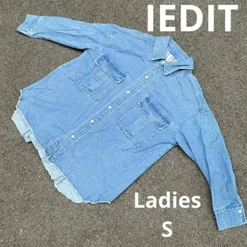 CF37 IEDIT 이디트 오버 사이즈 데님 셔츠 여성용 S